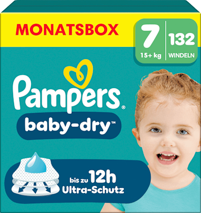 Windeln Gr. 7 Extra Large (15+ kg) Monatsbox Pampers baby-dry