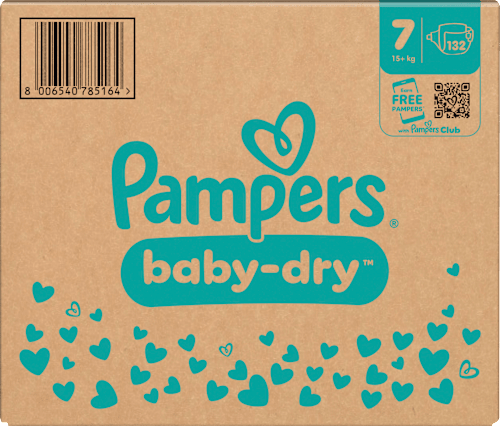 Windeln Baby Dry Gr. 7 Extra Large (15+ kg) Monatsbox Pampers