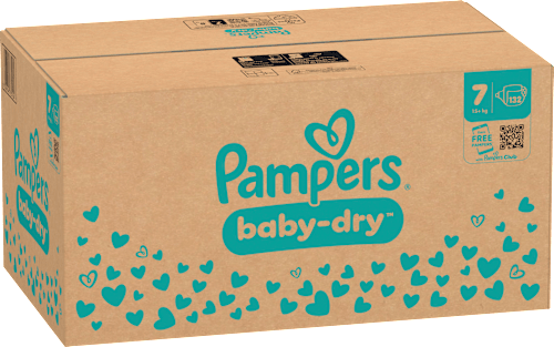 Windeln Baby Dry Gr. 7 Extra Large (15+ kg) Monatsbox Pampers