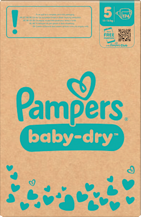 Windeln Baby Dry Gr. 5 Junior (11-16 kg) Monatsbox Pampers