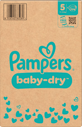 Windeln Baby Dry Gr. 5 Junior (11-16 kg) Monatsbox Pampers