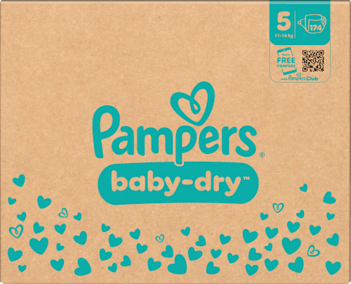 Windeln Gr. 5 Junior (11-16 kg) Monatsbox Pampers baby-dry