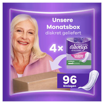 discreet Einlagen Inkontinenz Normal Vorteilspack (4x24 St) always