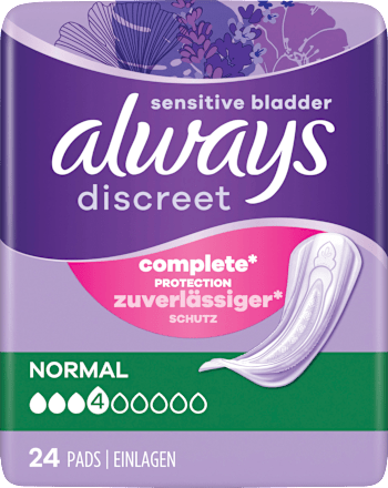 discreet Einlagen Inkontinenz Normal Vorteilspack (4x24 St) always