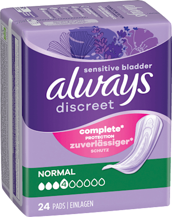 discreet Einlagen Inkontinenz Normal Vorteilspack (4x24 St) always
