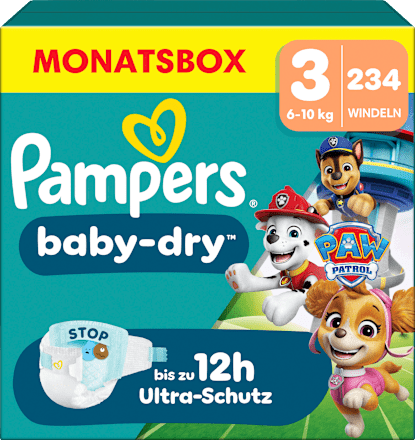 Windeln Baby Dry Gr.3 (6-10 kg) Paw Patrol, Monatsbox Pampers