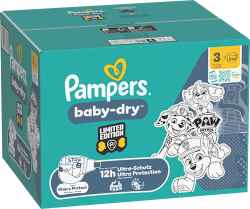 Windeln Baby Dry Gr.3 (6-10 kg) Paw Patrol, Monatsbox Pampers