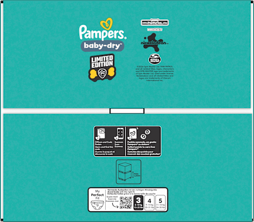 Windeln Baby Dry Gr.3 (6-10 kg) Paw Patrol, Monatsbox Pampers