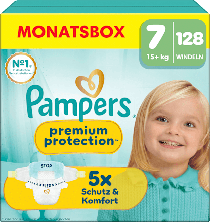 Windeln Premium Protection Gr. 7 Extra Large (15+ kg) Monatsbox Pampers premium protection