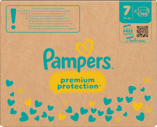 Windeln Premium Protection Gr. 7 Extra Large (15+ kg) Monatsbox Pampers