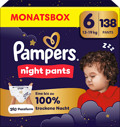 Baby Pants Night Gr. 6 (13+ kg) Monatsbox Pampers night pants