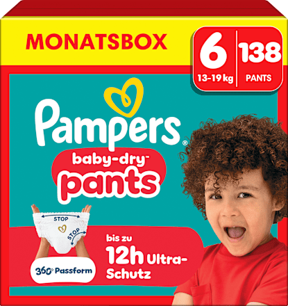 Baby Pants Gr. 6 Extra Large (13-19 kg) Monatsbox Pampers baby-dry