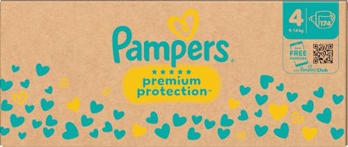 Windeln Premium Protection Gr. 4 Maxi (9-14 kg) Monatsbox Pampers premium protection