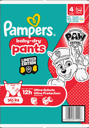 Baby Pants Baby Dry Gr. 4 Maxi (9-15 kg) Limited Edition Paw Patrol Monatsbox Pampers