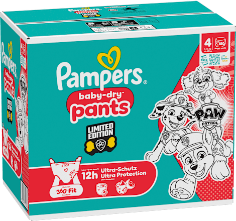 Baby Pants Baby Dry Gr. 4 Maxi (9-15 kg) Limited Edition Paw Patrol Monatsbox Pampers