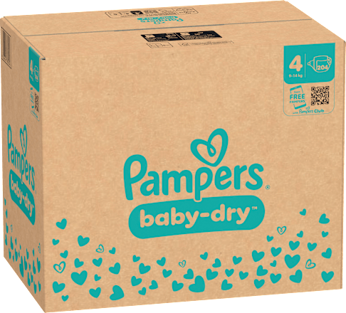 Windeln Baby Dry Gr. 4 Maxi (9-14 kg) Monatsbox Pampers