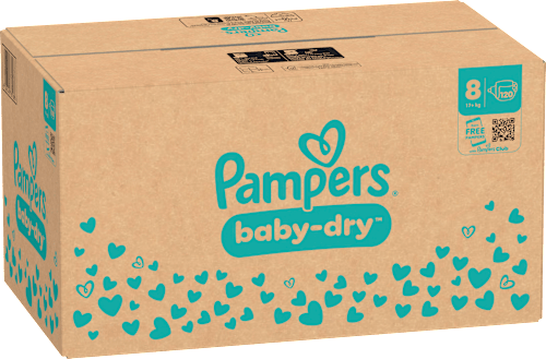 Windeln Baby Dry Gr. 8 Extra Large (17+ kg) Monatsbox Pampers