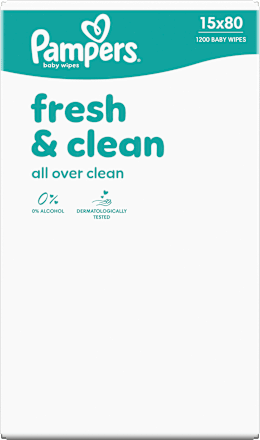 Feuchttücher Fresh Clean (15x80 St), Vorteilspack  Pampers