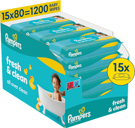 Feuchttücher Fresh Clean (15x80 St), Vorteilspack  Pampers