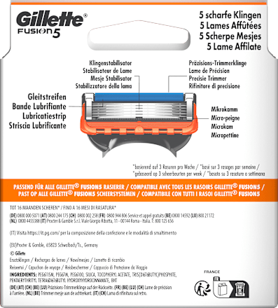 Rasierklingen, Fusion5 Gillette