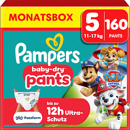 Baby Pants Gr. 5 Junior (11-17 kg) Limited Edition Paw Patrol Monatsbox Pampers baby-dry