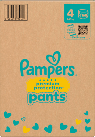 Windeln Premium Protection Pants Gr. 4 Maxi (9-15 kg) Monatsbox Pampers