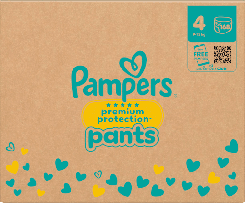 Windeln Premium Protection Pants Gr. 4 Maxi (9-15 kg) Monatsbox Pampers