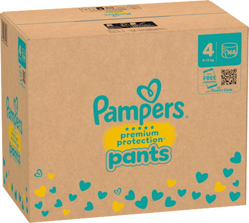 Windeln Premium Protection Pants Gr. 4 Maxi (9-15 kg) Monatsbox Pampers