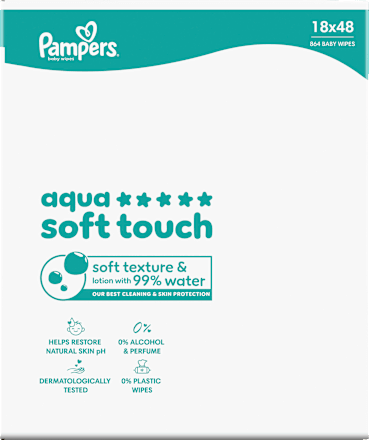 Feuchttücher aqua soft touch (18x48 St) Pampers