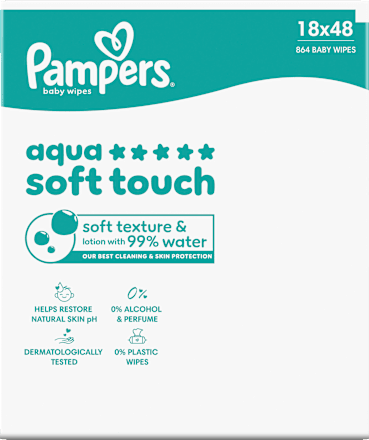 Feuchttücher aqua soft touch (18x48 St) Pampers baby-dry