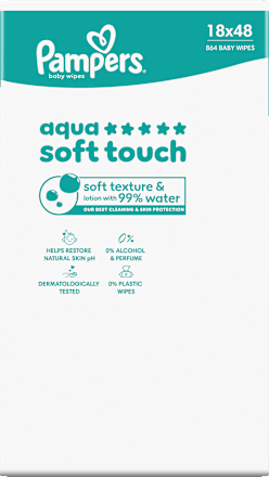 Feuchttücher aqua soft touch (18x48 St) Pampers