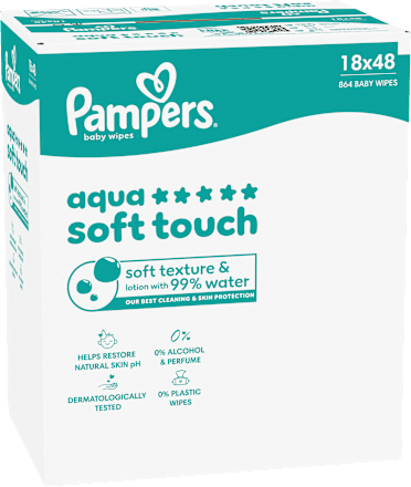 Feuchttücher aqua soft touch (18x48 St) Pampers