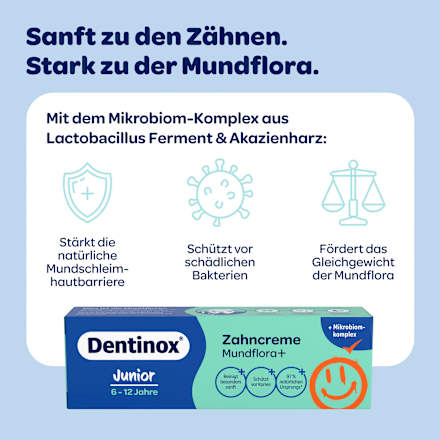 Zahnpasta Junior Mundflora+, 6-12 Jahre Dentinox