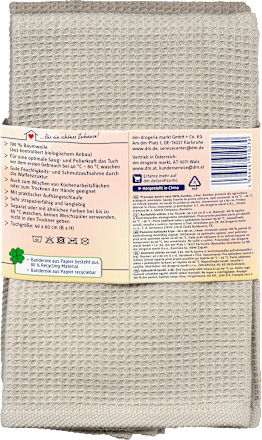 Geschirrtücher 100% Baumwolle hellgrau/dunkelgrau Profissimo