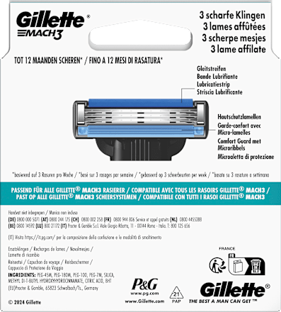 Rasierklingen, Mach3 Gillette