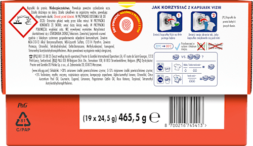 Kapsułki do prania Platinum Pods + Fairy Efekt VIZIR