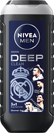 Душ гел 3в1 Deep Clean Real Madrid NIVEA MEN