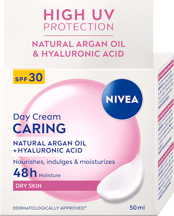 Negovalna dnevna krema Caring, ZF 30 NIVEA