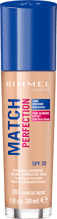 Tekoča podlaga Match Perfection, 201 Classic Beige RIMMEL LONDON