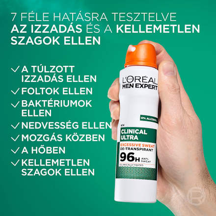 Férfi deo spray, Clinical ultra L'ORÉAL PARiS MEN EXPERT