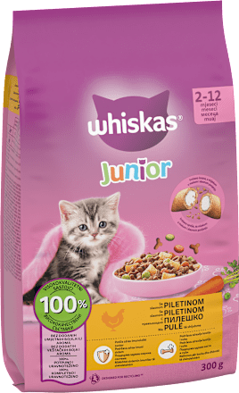 Suha hrana za mačiće – piletina  Whiskas