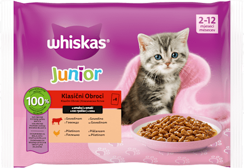 Junior hrana za mačiće - govedina i piletina Whiskas