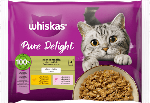 Mokra hrana za mačke Pure Delight - piletina i losos Whiskas