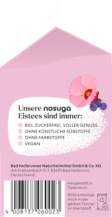 Eistee, Hibiskusblüte & Heidelbeere  nosuga