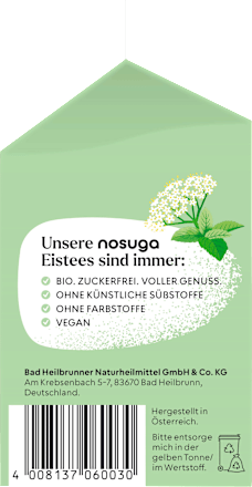 Eistee, Holunderblüte & Melisse nosuga