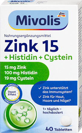 tablety zinek + histidin + cystein Mivolis