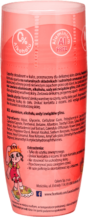 Naturalny dezodorant w kulce dla dzieci Aloe Kiwano, Tosia Bunny, Freshaki Laura Conti