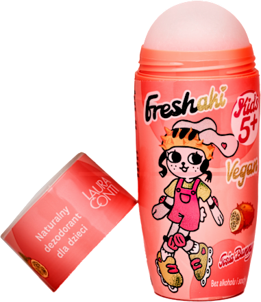 Naturalny dezodorant w kulce dla dzieci Aloe Kiwano, Tosia Bunny, Freshaki Laura Conti