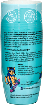 Naturalny dezodorant w kulce dla dzieci Mint Bluberry, Leo Rider, Freshaki Laura Conti