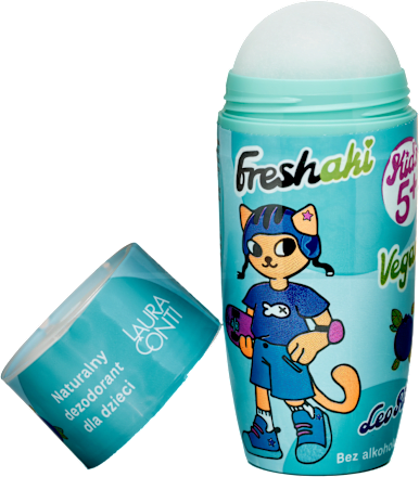 Naturalny dezodorant w kulce dla dzieci Mint Bluberry, Leo Rider, Freshaki Laura Conti